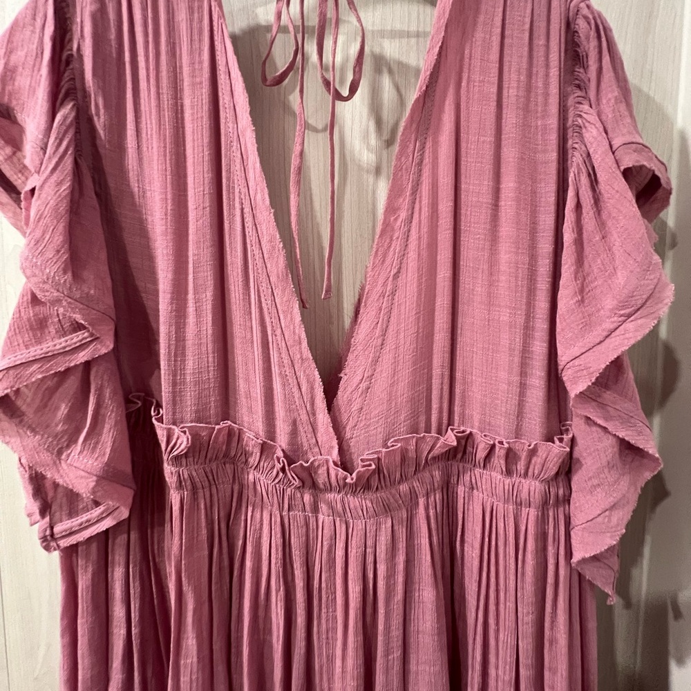 Aakaa Elegant Pink Maxi Dress Size M - Picture 3 of 9